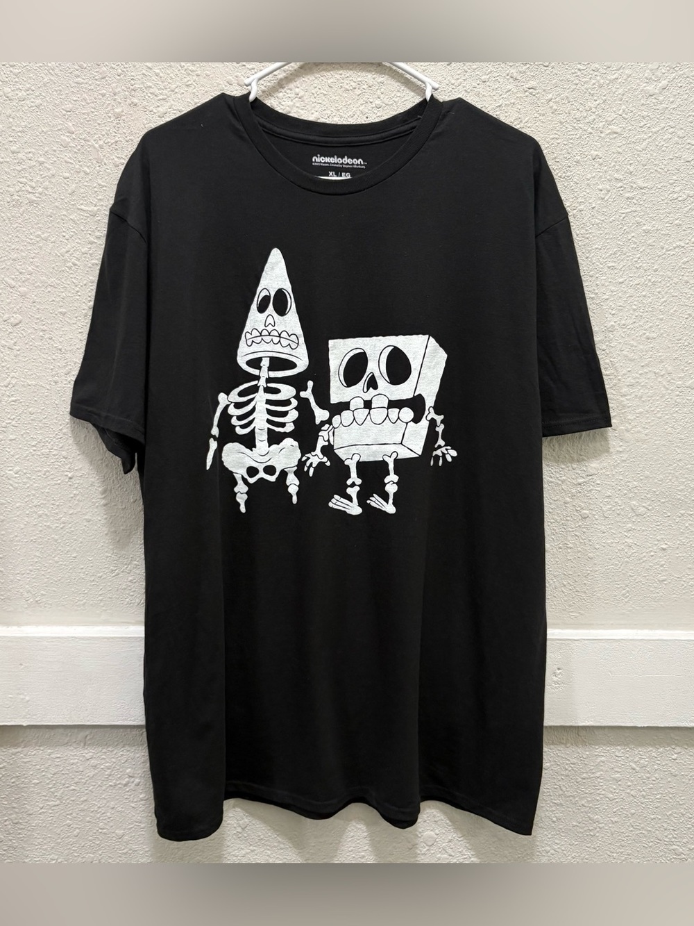 Nickelodeon SpongeBob Skeleton Halloween T-Shirt Size XL